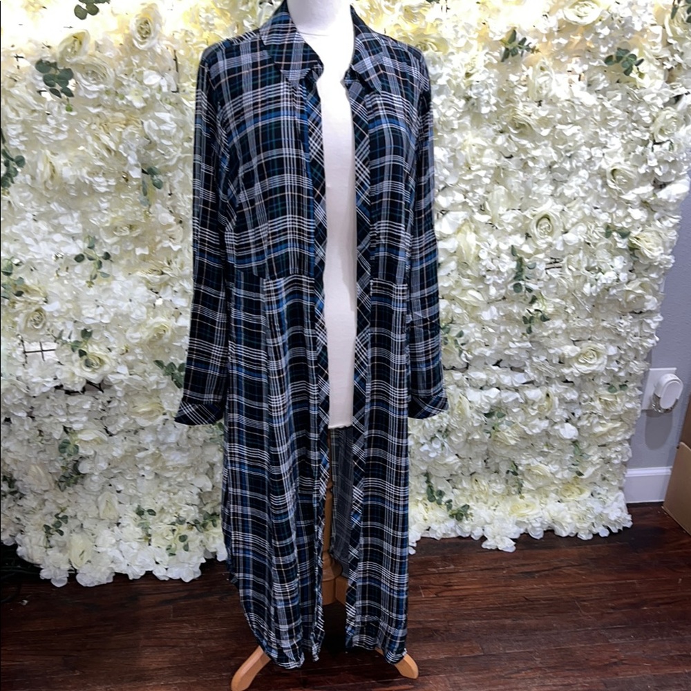 Plaid Longline Women's Coat